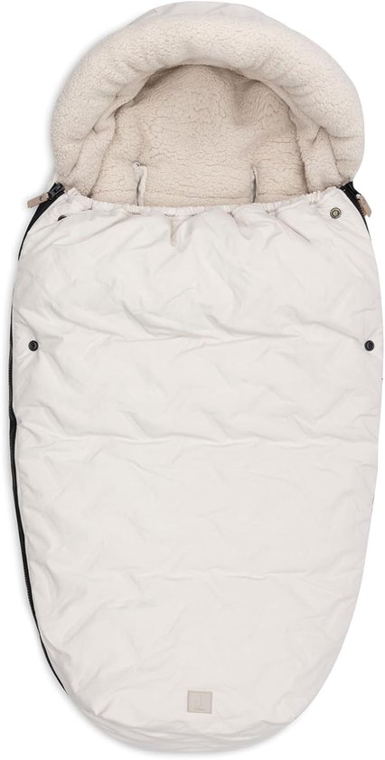 SnelShoppen - Voetenzak voor Buggy of Kinderwagen, Zandkleurig met Fleece Voering, Volledig te Openen, Wasbaar op 30 Graden, Ideaal voor Koude Dagen