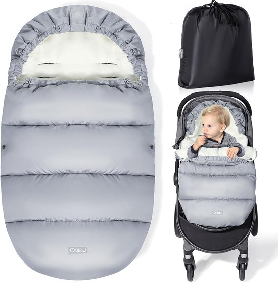 SnelShoppen - Waterdichte Voetenzak voor Kinderwagens, Extra Dikke Voetmuff voor Baby Buggy met Verstelbare Kap, Polar Fleece Voering, Machinewasbaar,