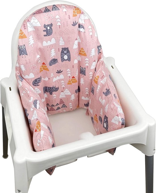 SnelShoppen - Zacht Inflatable Kussen Hoes voor IKEA Antilop Kinderstoel (Roze) - Stevige Ondersteuning - Geschikt voor Kinderen - Eenvoudig in Gebrui
