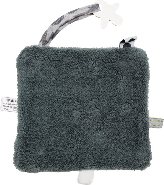 Snoozebaby giftcard star met knuffeldoekje frost grey van Snoozebaby