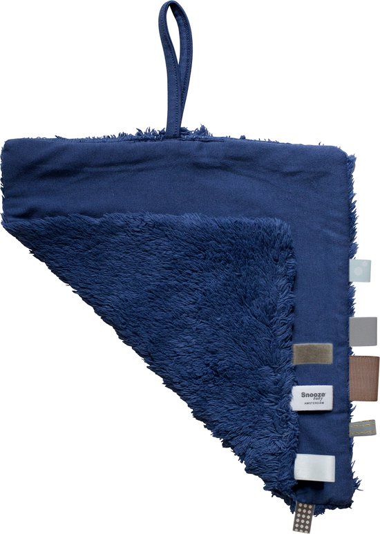 Snoozebaby Organisch Knuffeldoekje Blue Nights - 25x25 cm van Snoozebaby