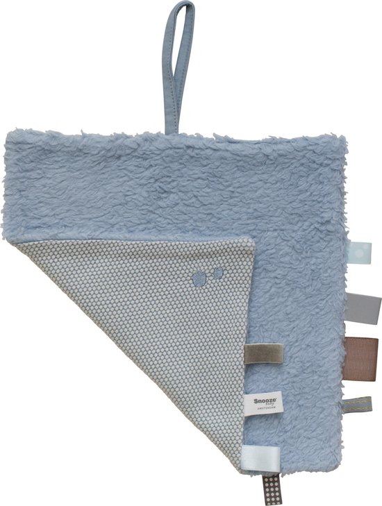 Snoozebaby Organisch Knuffeldoekje Fresh Blue - 25x25 cm van Snoozebaby