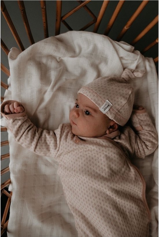 Snoozebaby Slaapzak & Pakje in 1 incl. Mutsje Milky Rust - 0-3 mnd van Snoozebaby