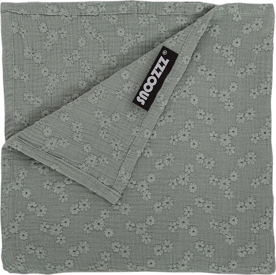 Snoozzz Hydrofiel doek XL Swaddle - de beste kwaliteit zachte Hydrofiel - 100% katoen - 120 x 120 cm - Brode Stone van SNOO