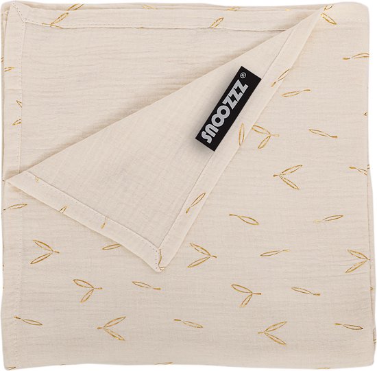 Snoozzz Hydrofiel doek XL Swaddle - de beste kwaliteit zachte Hydrofiel - 100% katoen - 120 x 120 cm - Champagne goud van SNOO
