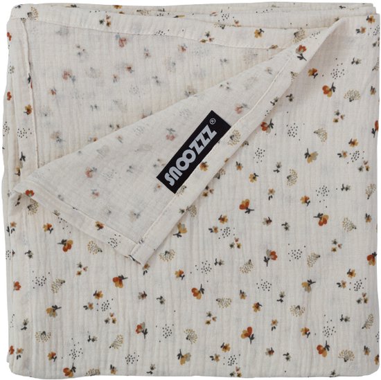 Snoozzz Hydrofiel doek XL Swaddle - de beste kwaliteit zachte Hydrofiel - 100% katoen - 120 x 120 cm - Flower van SNOO