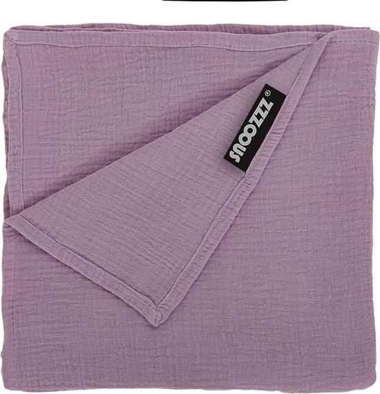 Snoozzz Hydrofiel doek XL Swaddle - de beste kwaliteit zachte Hydrofiel - 100% katoen - 120 x 120 cm - Lila van SNOO