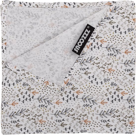 Snoozzz Hydrofiel doek XL Swaddle - de beste kwaliteit zachte Hydrofiel - 100% katoen - 120 x 120 cm - Natur Bronze van SNOO