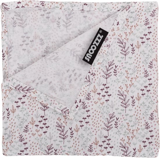 Snoozzz Hydrofiel doek XL Swaddle - de beste kwaliteit zachte Hydrofiel - 100% katoen - 120 x 120 cm - Natur Rose van SNOO