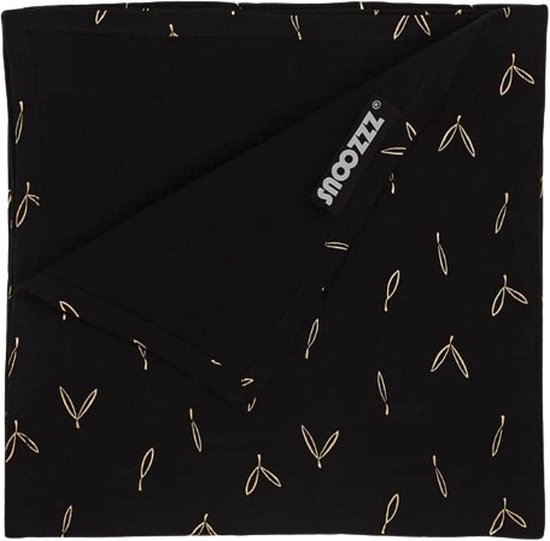 Snoozzz Hydrofiel doek XL Swaddle - de beste kwaliteit zachte Hydrofiel - 100% katoen - 120 x 120 cm - Noir goud van SNOO