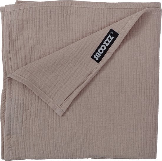 Snoozzz Hydrofiel doek XL Swaddle - de beste kwaliteit zachte Hydrofiel - 100% katoen - 120 x 120 cm - Sand van SNOO