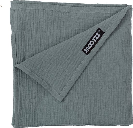 Snoozzz Hydrofiel doek XL Swaddle - de beste kwaliteit zachte Hydrofiel - 100% katoen - 120 x 120 cm - Stone van SNOO