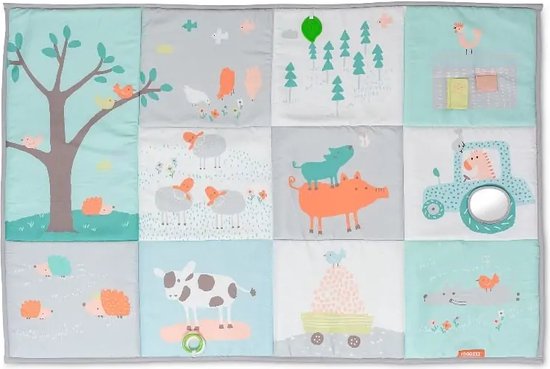 Snoozzz Speelkleed Baby Speelmat Boerderij- zacht baby speelkleed met speeltjes - 150 x 100 cm van SNOO