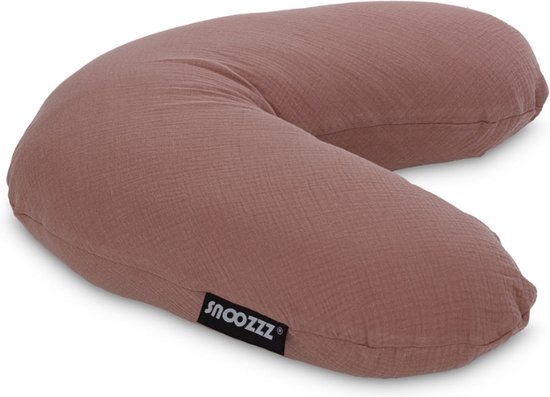 Snoozzz Voedingskussen Small met Fiber vulling en afneembare hoes - Chestnut - 120 cm van SNOO