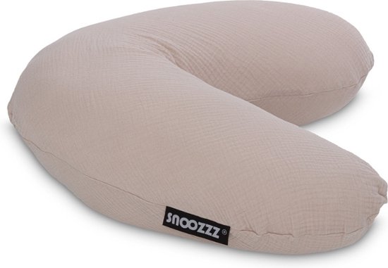 Snoozzz Voedingskussen Small met Fiber vulling en afneembare hoes - Sand - 120 cm van SNOO