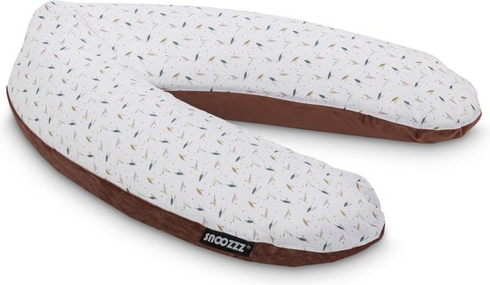Snoozzz Voedingskussen Zijslaapkussen Lichaamskussen Premium kwaliteit - 185 cm - microparel vulling - luxe draagtas - zachte velours met katoen - Duvia van SNOO
