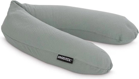 Snoozzz Voedingskussenhoes - Hoes voor voedingskussen zwangerschapskussen - 185 cm - 100% katoen - Stone van Snoozzz