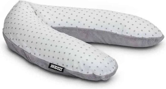 Snoozzz Voedingskussenhoes - Hoes voor voedingskussen zwangerschapskussen - extra zacht Teddy met katoen - 185 cm - Teddy mini ster van SNOO