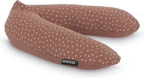 Snoozzz Voedingskussenhoes - Hoes voor voedingskussen zwangerschapskussen - premium kwaliteit - 185 cm - 100% katoen - Babette van SNOO