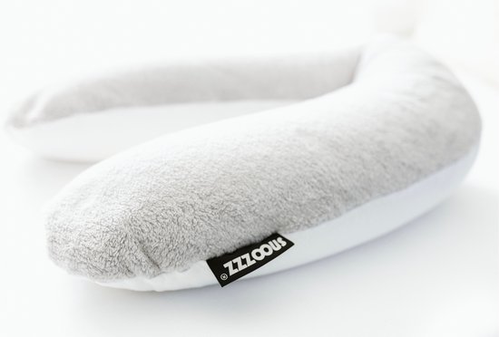 Snoozzz Zwangerschapskussen Zijslaapkussen Lichaamskussen Premium kwaliteit - 185 cm - microparel vulling - luxe draagtas - Teddy wit van SNOO
