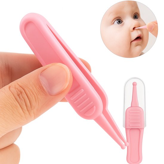 Snotpincet Baby I Neusreiniger I Neuspeer I Nose Cleaner I Snot Verwijderen I Met Dopje I Roze van Merkloos
