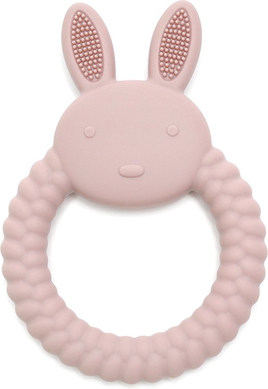 Snufie | BUNNY | Soft Silicone Teething Toy | Blush | Bijtring van AliExpress