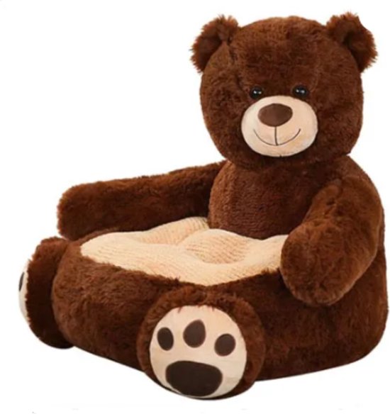 Sofa kinderen beer donkerbruin - Kinderen sofa - Peuterstoeltje - Kinderfauteuil - Kinderstoel - Kinderzetel - Kindersofa - Knuffelsofa - Kraamcadeau - Beer donker bruin van Roba.
