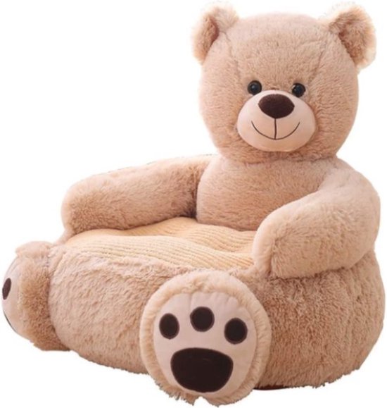 Sofa kinderen beer lichtbruin - Kinderen sofa - Peuterstoeltje - Kinderfauteuil - Kinderstoel - Kinderzetel - Kindersofa - Knuffelsofa - Kraamcadeau - Beer licht bruin van Noxxiez