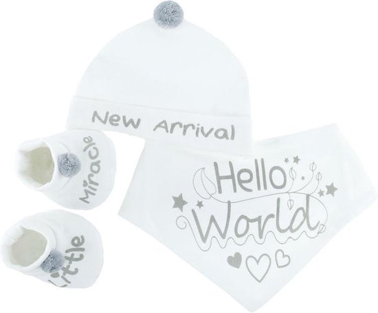 Soft Touch Babysetje Met Muts 3-delig Wit 0-3 Maanden van Soft Touch