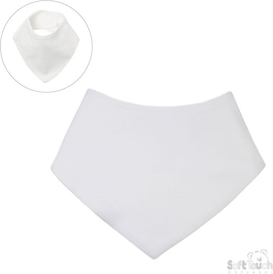 Soft Touch Bandana Slabber Unisex 20 X 40 Cm Wit BB500 van Soft Touch