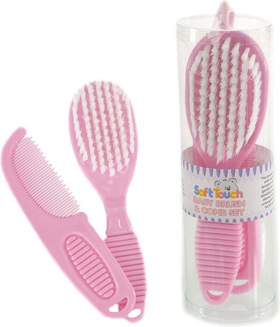 Soft Touch Borstel En Kam Set 2-delig Roze van Soft Touch