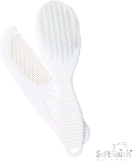 Soft Touch Borstel En Kam Set 2-delig Wit Unisex P604 Zonder Geschenkverpakking van Soft Touch