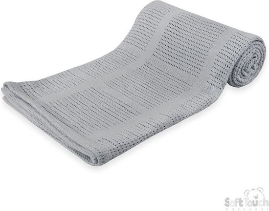 Soft Touch Hydrofieldoek Cellular 90 X 140 Cm Katoen Grijs van Soft Touch