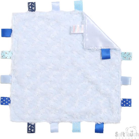 Soft Touch Knuffeldoekje Comforter Junior 35 Cm Polyester Blauw van Jollein