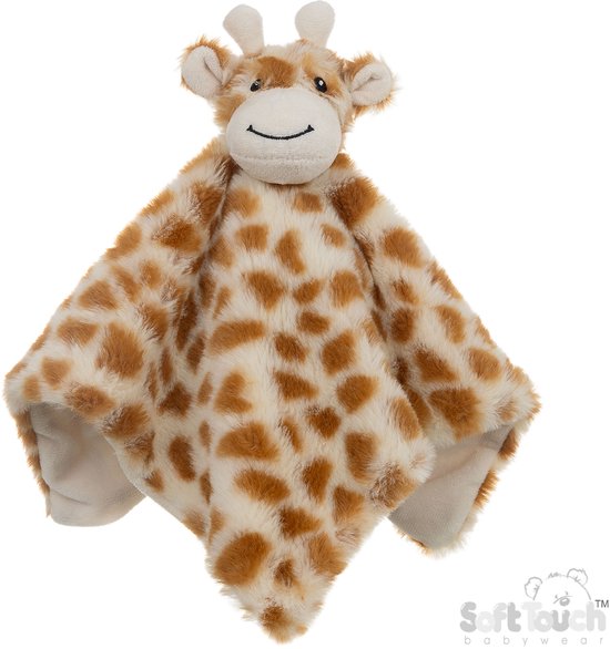 Soft Touch Knuffeldoekje Giraffe 36 x 36 Cm Off white gevlekt van Soft Touch