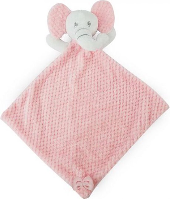 Soft Touch - Knuffeldoekje - Olifant - 36 Cm - Polyester - Roze van Soft Touch