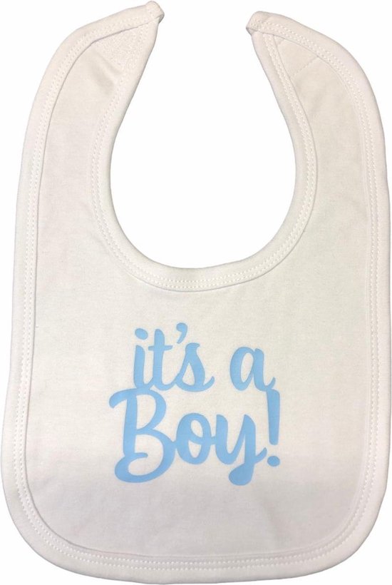 Soft Touch Slabber It's A Boy Jongens 33 Cm Katoen Wit/blauw van Soft Touch