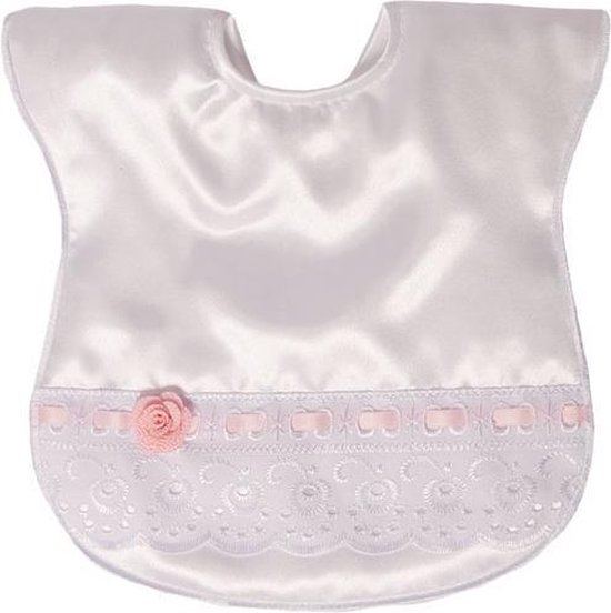 Soft Touch Slabbetje Lace & Rose 33 Cm Satijn Wit van Soft Touch