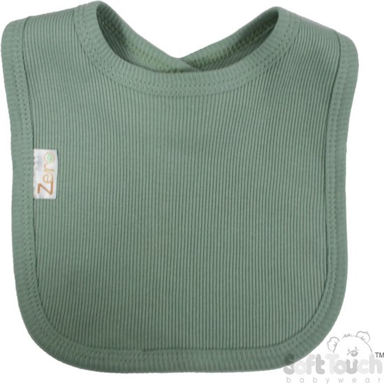 Soft Touch slabbetje Met Fijne Unisex 100% Katoen Kleur Sage Green Maat 35 x 20 Cm OEKO-TEX STANDARD 100 van Soft Touch
