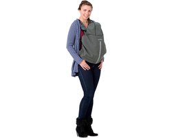 Softshell Babydrager Hoes - Draagzak Cover - Baby Warm Houden - Waterafstotend Fleece - 50 x 55 cm - Grijs Groen