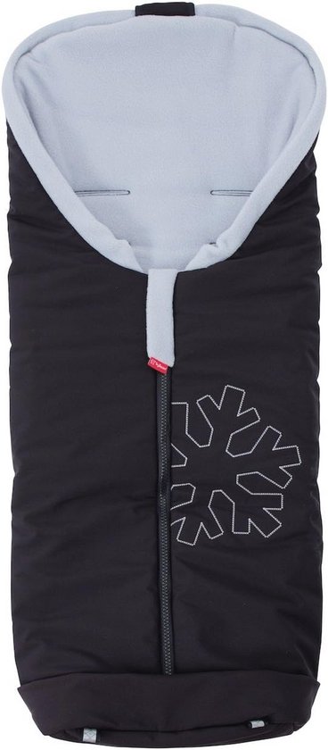 Softshell wintervoetenzak Thermo Actief voor kinderwagen en buggy - zwart/grijs