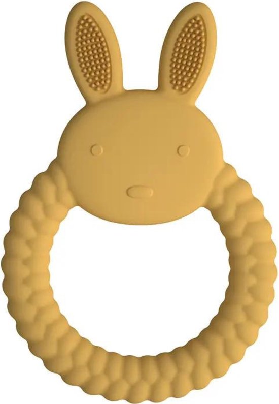 Softsteps Bijt Speelgoed - Siliconen Konijn - Geel - Speelgoed Konijn - Speelgoed - Kraamcadeau - Bijtring van SoftSteps