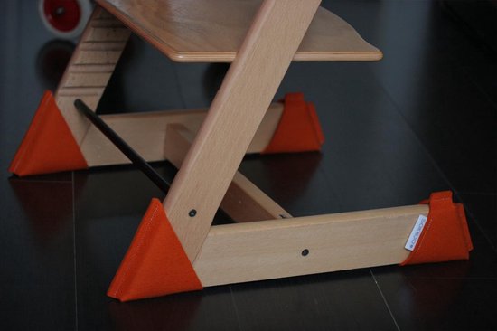Sokkoo's Vloerbeschermers voor Tripp Trapp Kinderstoel, kleur Hip Oranje van Sokkoo