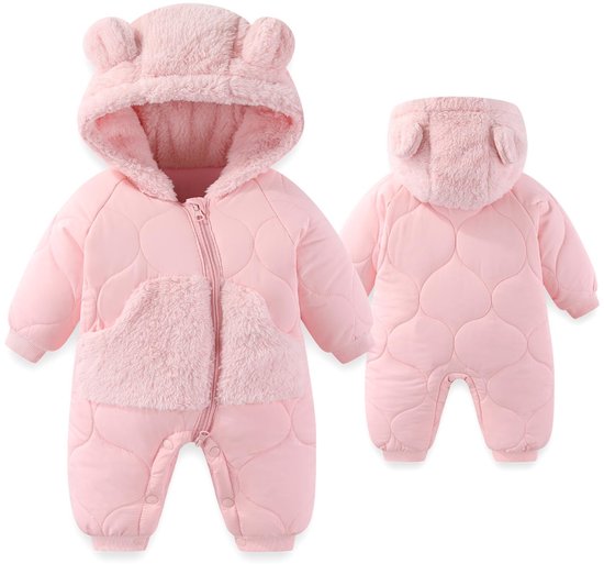 Solidchoice - Baby Winter Snowsuit met Kap en Pluche Voering voor 3-24 Maanden
