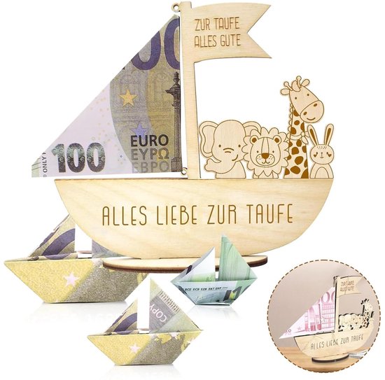 Solidchoice - Doopgeschenk Houten Noach Ark voor Kinderen