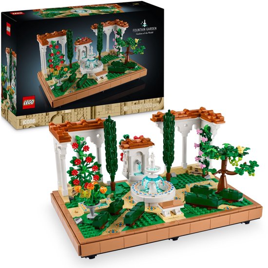 Solidchoice - LEGO Icons Tuin met Fontein Bouwpakket voor Volwassenen