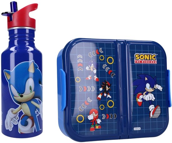 Sonic lunchset; lunchbox en drinkfles van Sonic