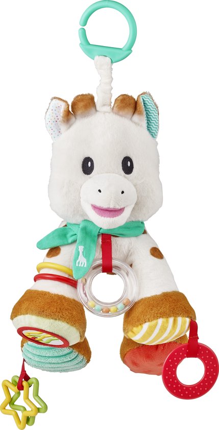 Sophie de giraf Activiteitenknuffel - Grijpspeelgoed - Baby speelgoed - Kraamcadeau - Babyshower cadeau - Vanaf 0 maanden - 23 cm - Wit/Bruin/Meerkleurig