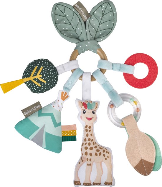 Sophie de giraf Activiteitenring - Rammelaar - Bijtring - Baby speelgoed - Kraamcadeau - Babyshower cadeau - Vanaf 3 maanden - 30x30x4 cm van Sophie de Giraf.