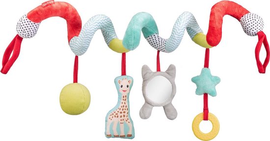 Sophie de giraf Activiteitenspiraal - Boxspiraal - Baby speelgoed - Met Bijtring - Vanaf 3 maanden - 20-80 cm - Textiel - Meerkleuring van Sophie de Giraf.
